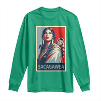 Womens History Month Sacagawea Long Sleeve Shirt Native American Heritage Graphic