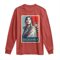 Womens History Month Sacagawea Long Sleeve Shirt Native American Heritage Graphic