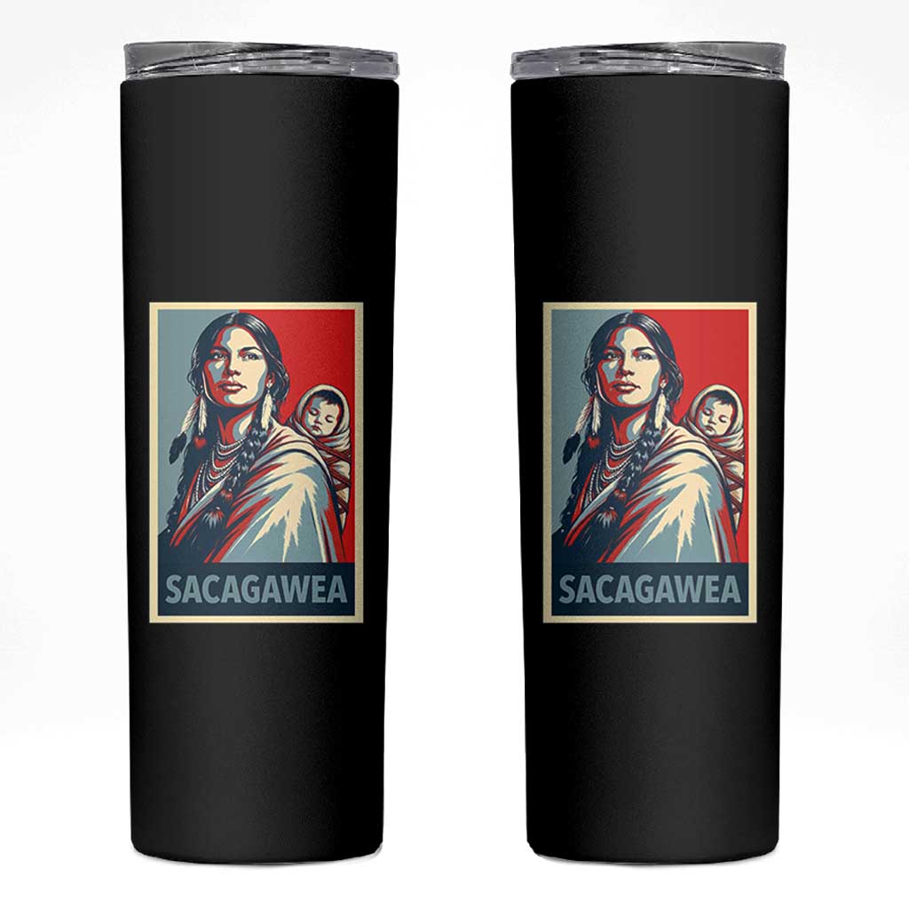 Womens History Month Sacagawea Skinny Tumbler Native American Heritage Graphic