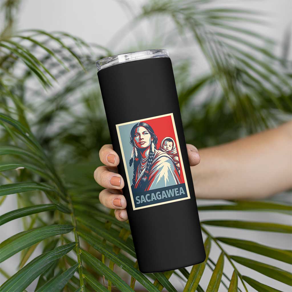 Womens History Month Sacagawea Skinny Tumbler Native American Heritage Graphic