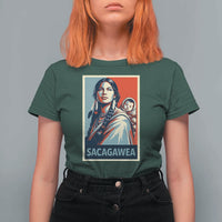 Womens History Month Sacagawea T Shirt For Women Native American Heritage Graphic