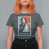 Womens History Month Sacagawea T Shirt For Women Native American Heritage Graphic
