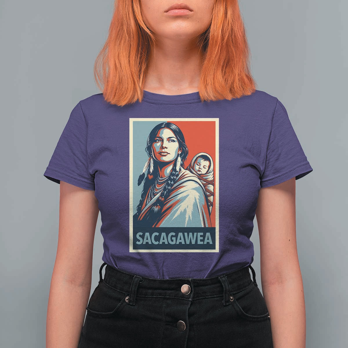 Womens History Month Sacagawea T Shirt For Women Native American Heritage Graphic