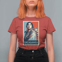 Womens History Month Sacagawea T Shirt For Women Native American Heritage Graphic