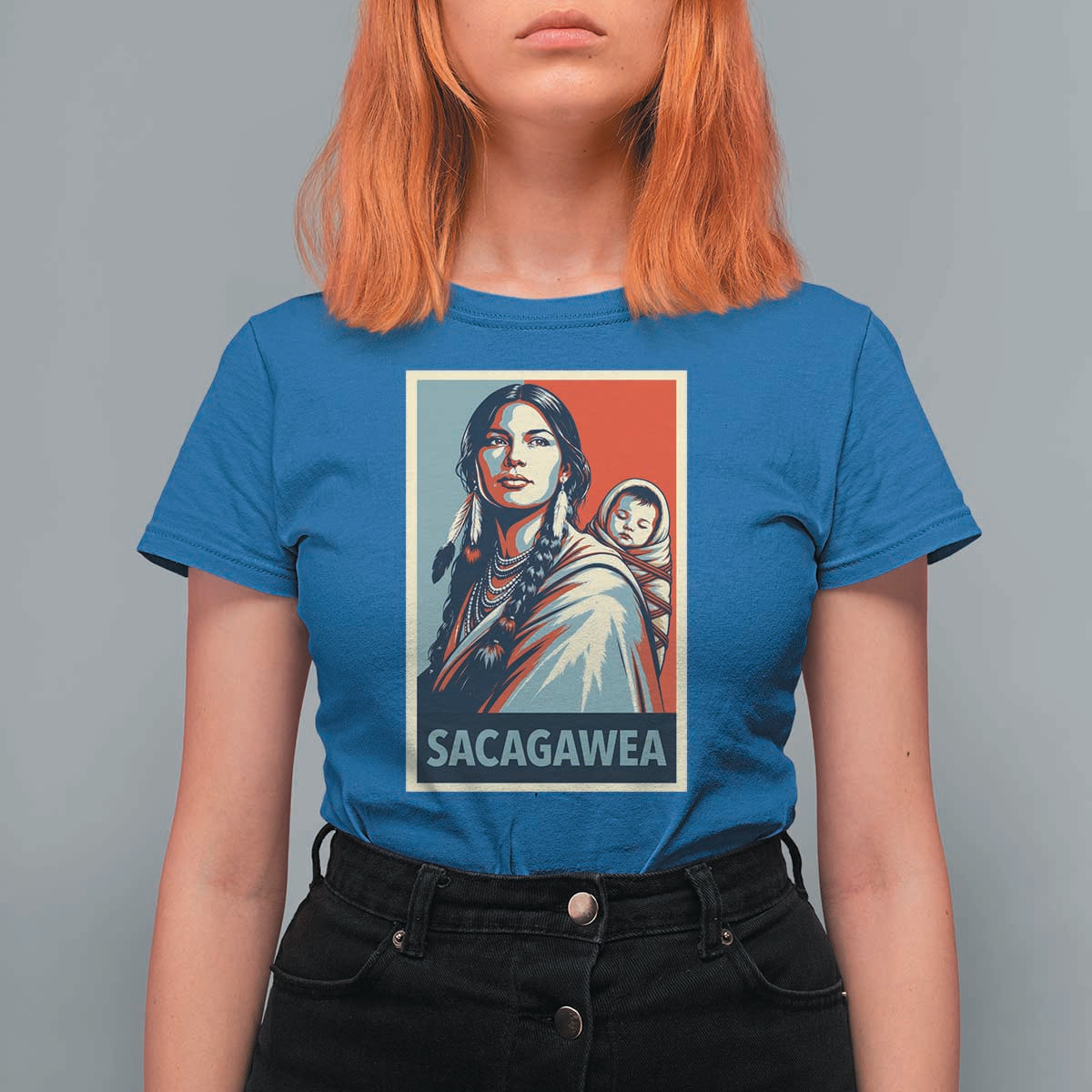 Womens History Month Sacagawea T Shirt For Women Native American Heritage Graphic