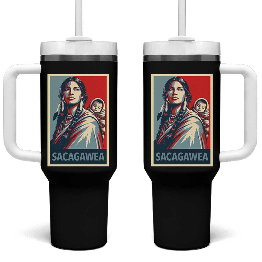 Womens History Month Sacagawea Tumbler With Handle Native American Heritage Graphic