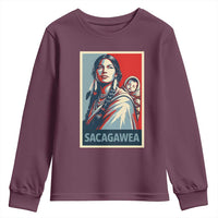 Womens History Month Sacagawea Youth Sweatshirt Native American Heritage Graphic