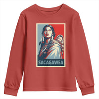 Womens History Month Sacagawea Youth Sweatshirt Native American Heritage Graphic
