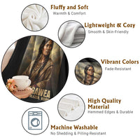 Sacagawea Native American Woman Throw Blanket Resilient Trailblazer Visionary