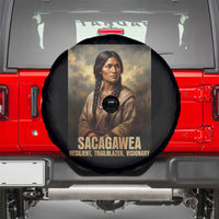 Sacagawea Native American Woman Spare Tire Cover Resilient Trailblazer Visionary