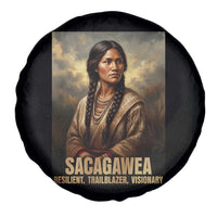 Sacagawea Native American Woman Spare Tire Cover Resilient Trailblazer Visionary