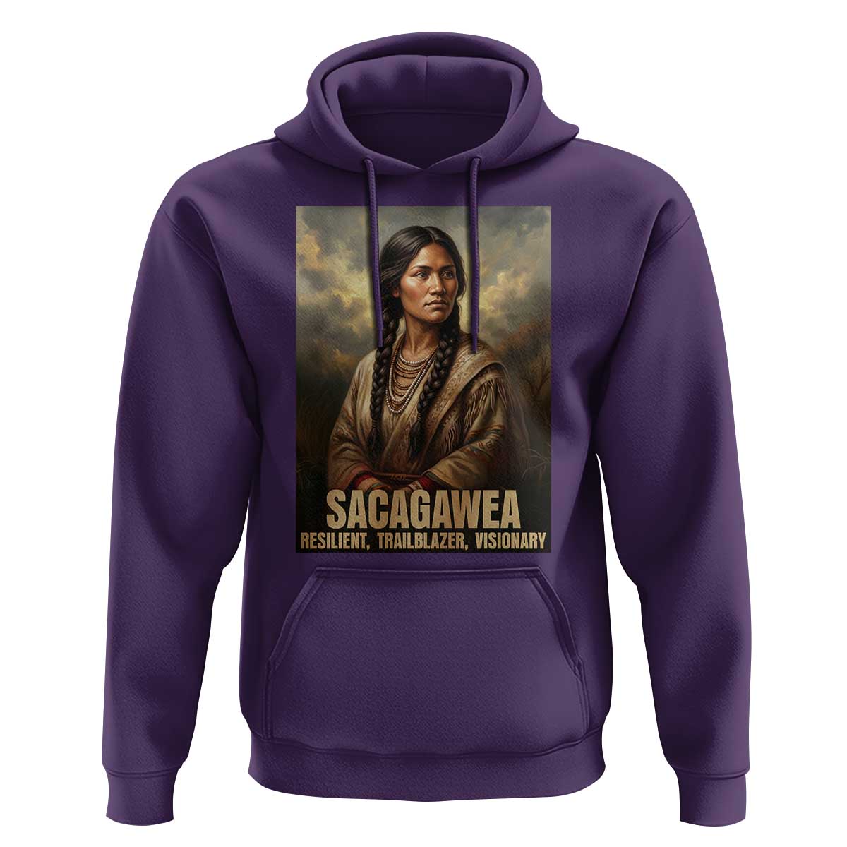 Sacagawea Native American Woman Hoodie Resilient Trailblazer Visionary