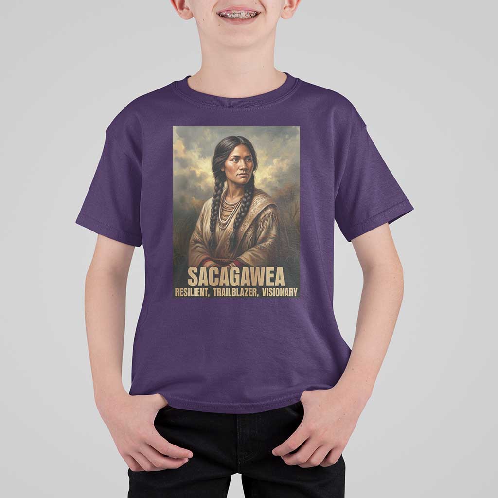Sacagawea Native American Woman T Shirt For Kid Resilient Trailblazer Visionary