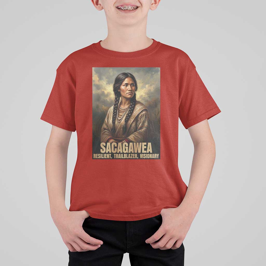 Sacagawea Native American Woman T Shirt For Kid Resilient Trailblazer Visionary