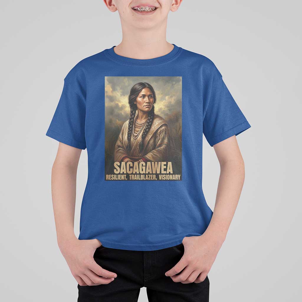 Sacagawea Native American Woman T Shirt For Kid Resilient Trailblazer Visionary