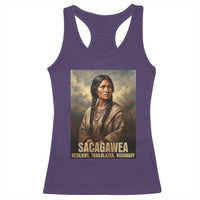 Sacagawea Native American Woman Racerback Tank Top Resilient Trailblazer Visionary