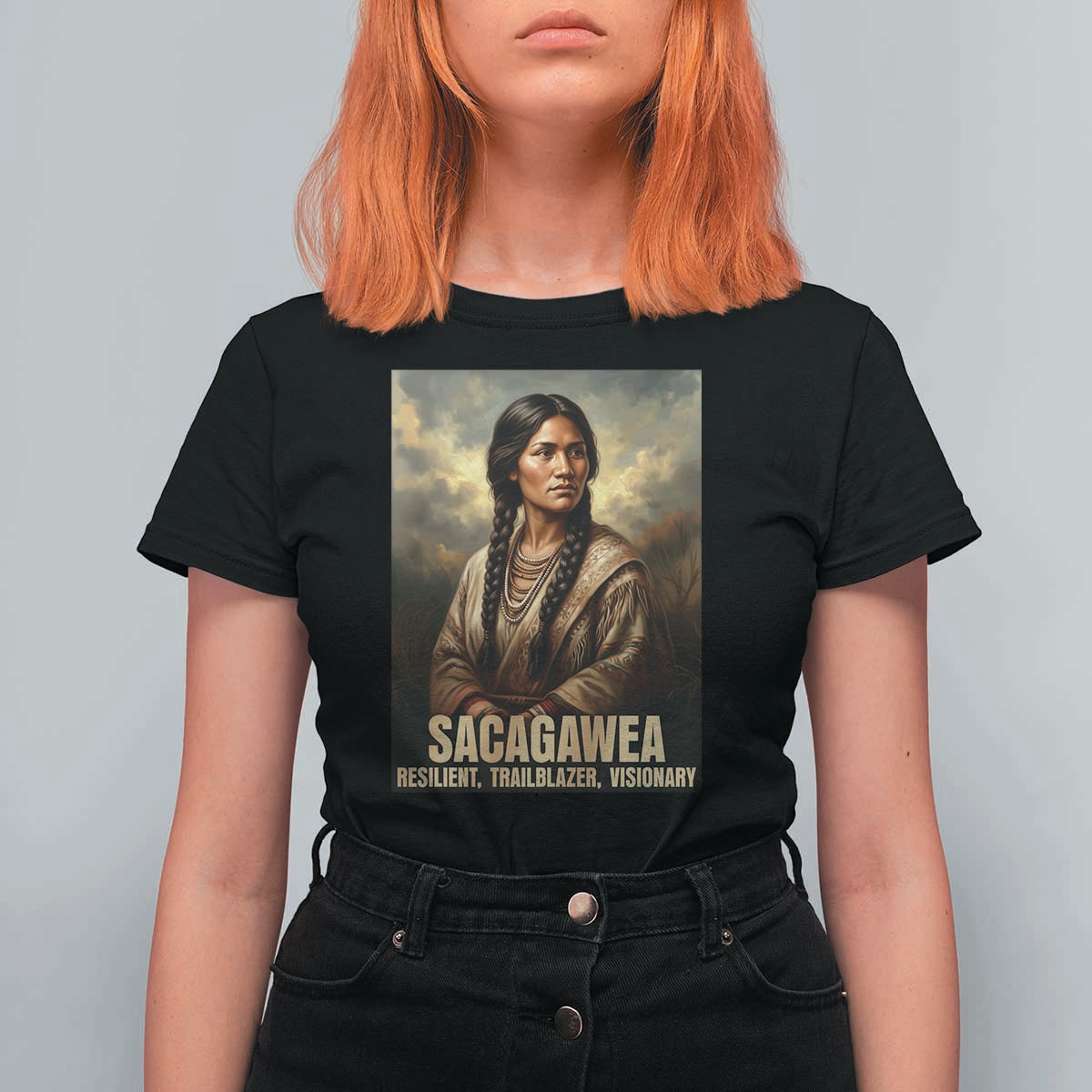 Sacagawea Native American Woman T Shirt For Women Resilient Trailblazer Visionary