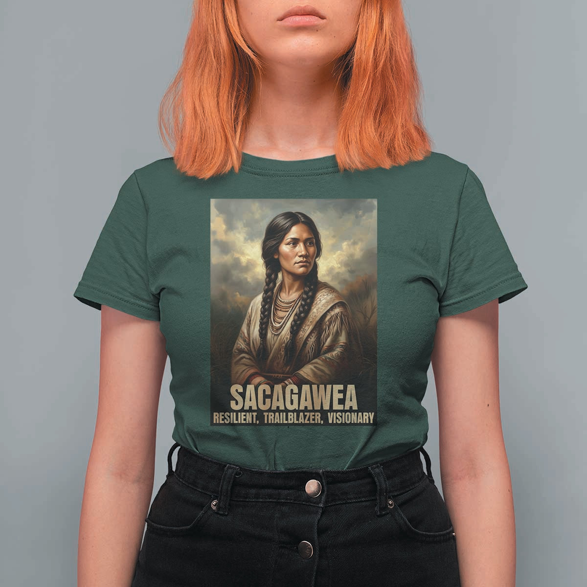 Sacagawea Native American Woman T Shirt For Women Resilient Trailblazer Visionary