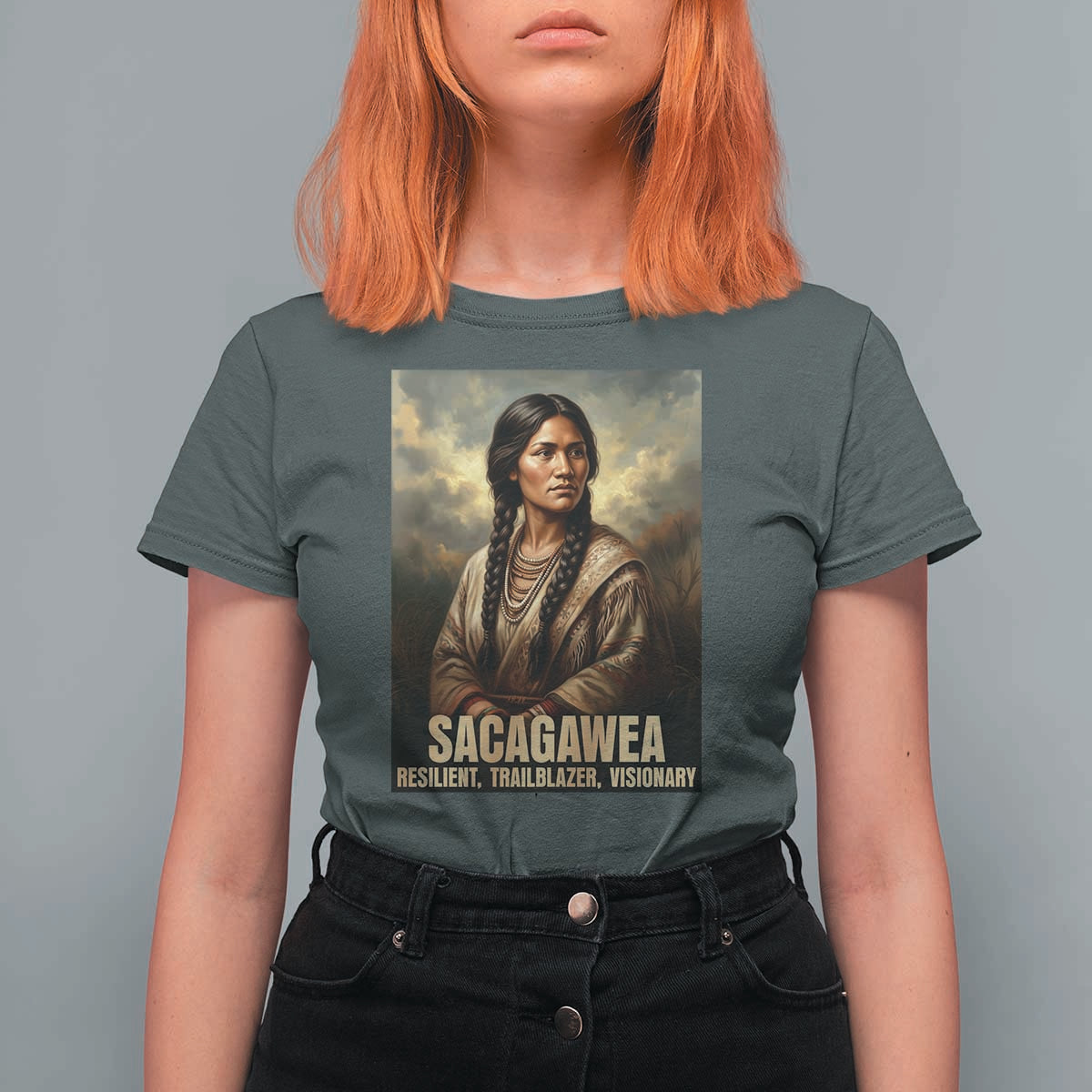 Sacagawea Native American Woman T Shirt For Women Resilient Trailblazer Visionary