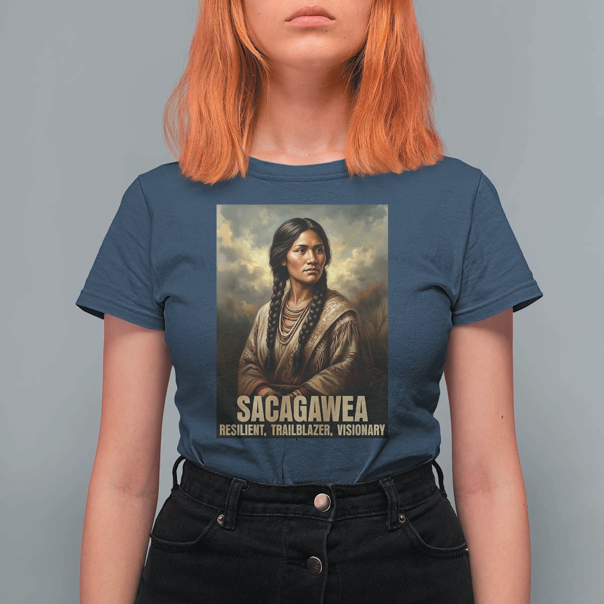 Sacagawea Native American Woman T Shirt For Women Resilient Trailblazer Visionary