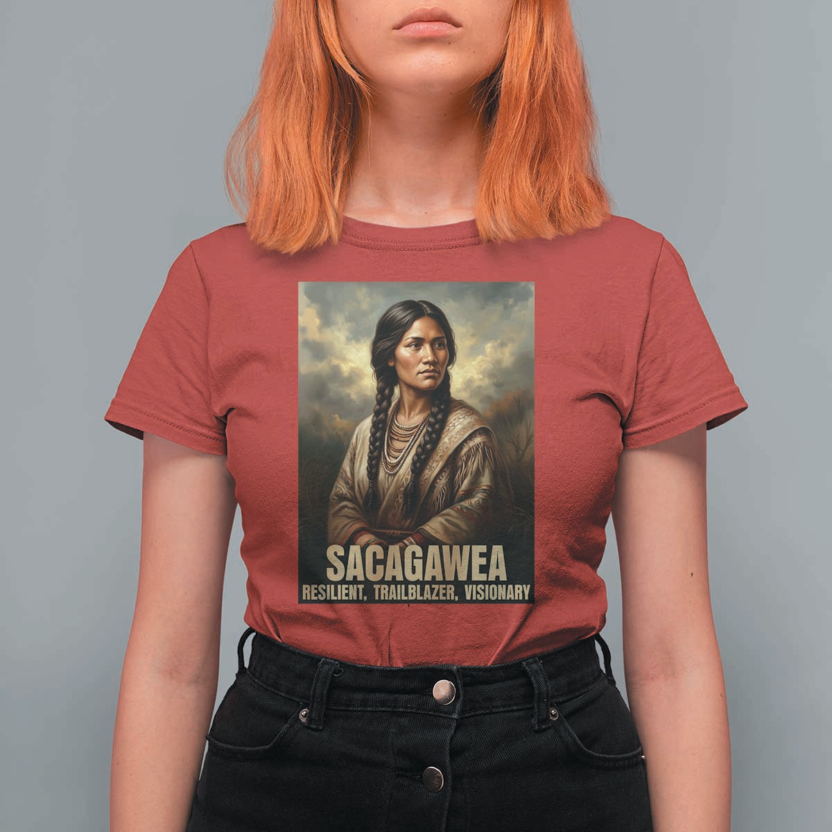 Sacagawea Native American Woman T Shirt For Women Resilient Trailblazer Visionary