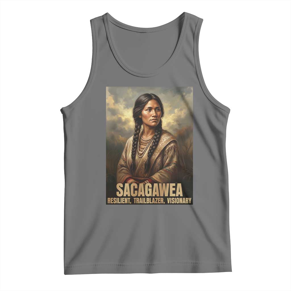 Sacagawea Native American Woman Tank Top Resilient Trailblazer Visionary