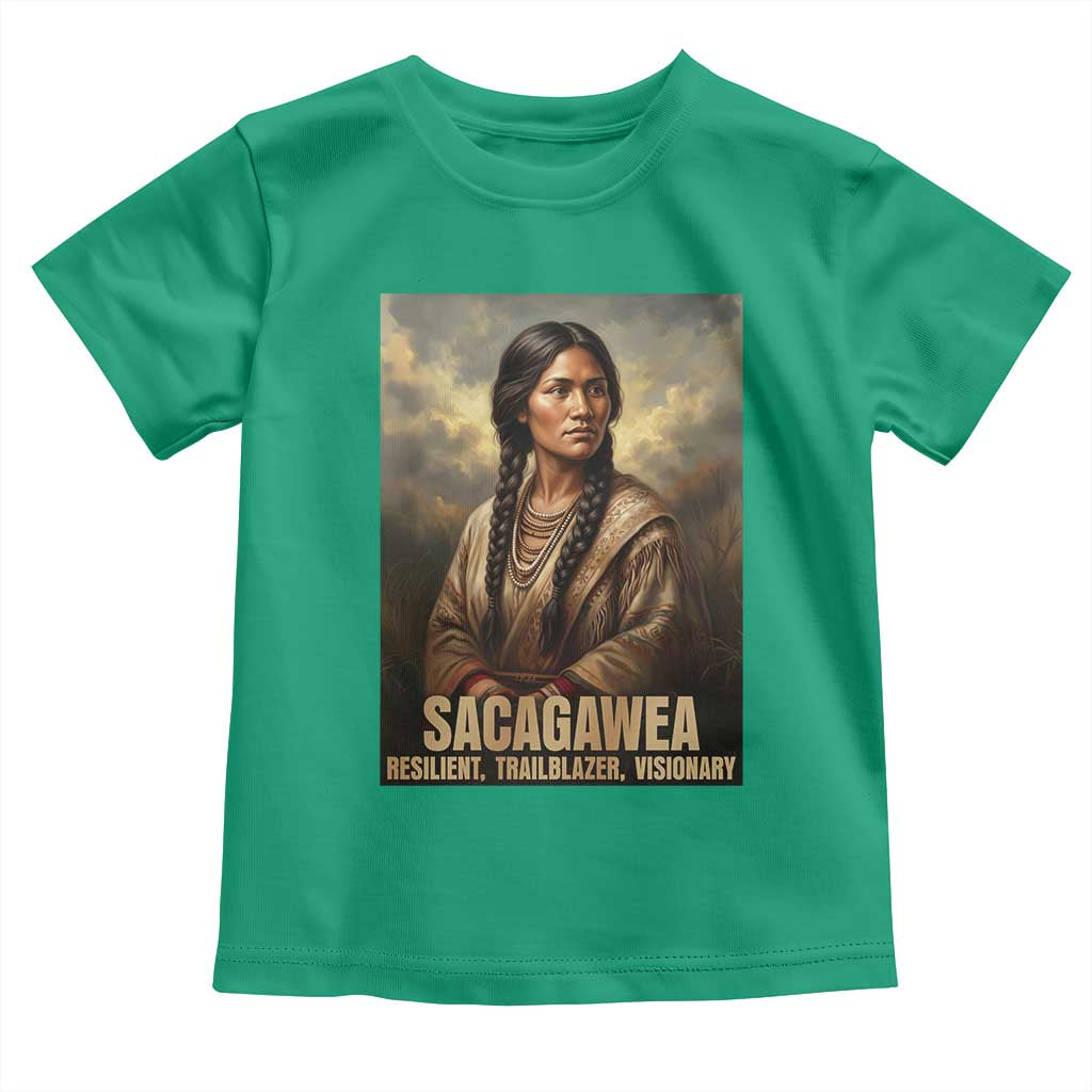 Sacagawea Native American Woman Toddler T Shirt Resilient Trailblazer Visionary