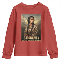 Sacagawea Native American Woman Youth Sweatshirt Resilient Trailblazer Visionary