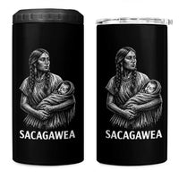 Sacagawea 4 in 1 Can Cooler Tumbler Native American Womens History Month Graphic