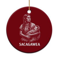 Sacagawea Ceramic Ornament Native American Womens History Month Graphic