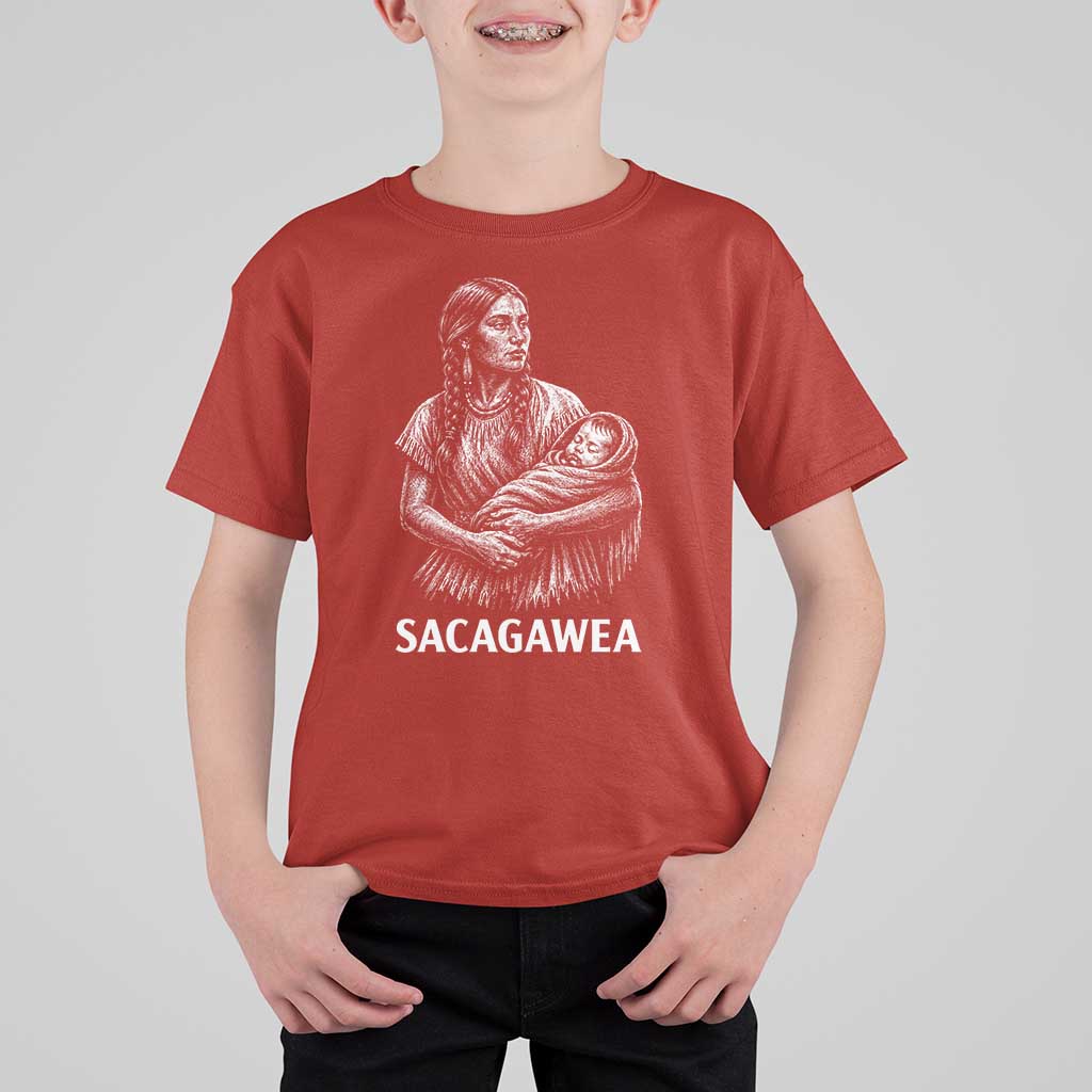 Sacagawea T Shirt For Kid Native American Womens History Month Graphic