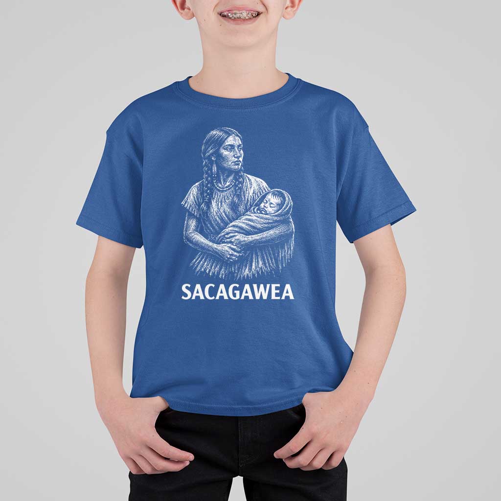 Sacagawea T Shirt For Kid Native American Womens History Month Graphic