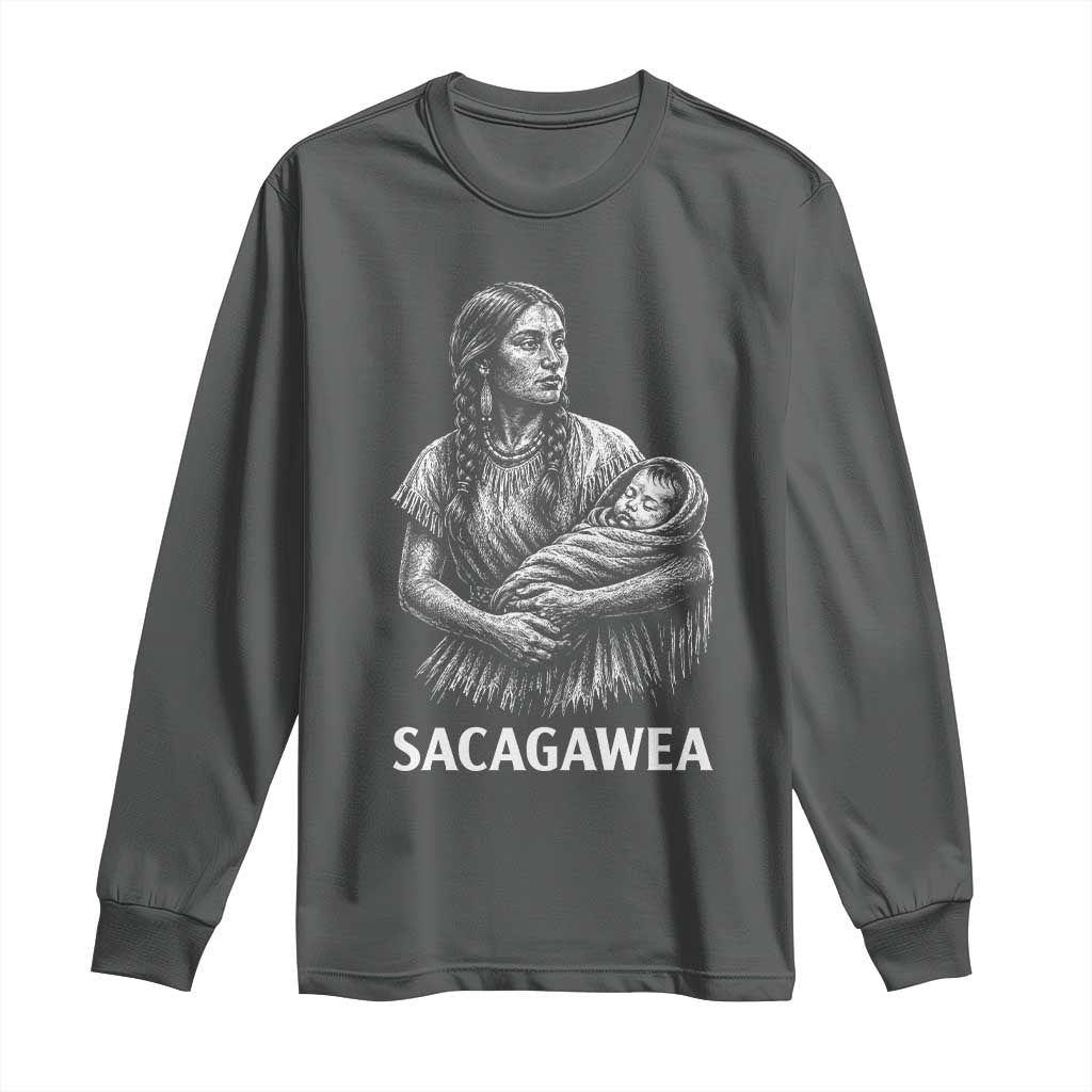 Sacagawea Long Sleeve Shirt Native American Womens History Month Graphic