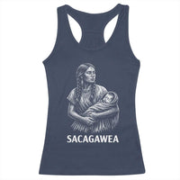 Sacagawea Racerback Tank Top Native American Womens History Month Graphic