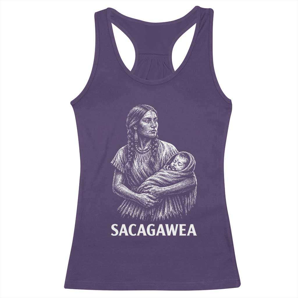 Sacagawea Racerback Tank Top Native American Womens History Month Graphic