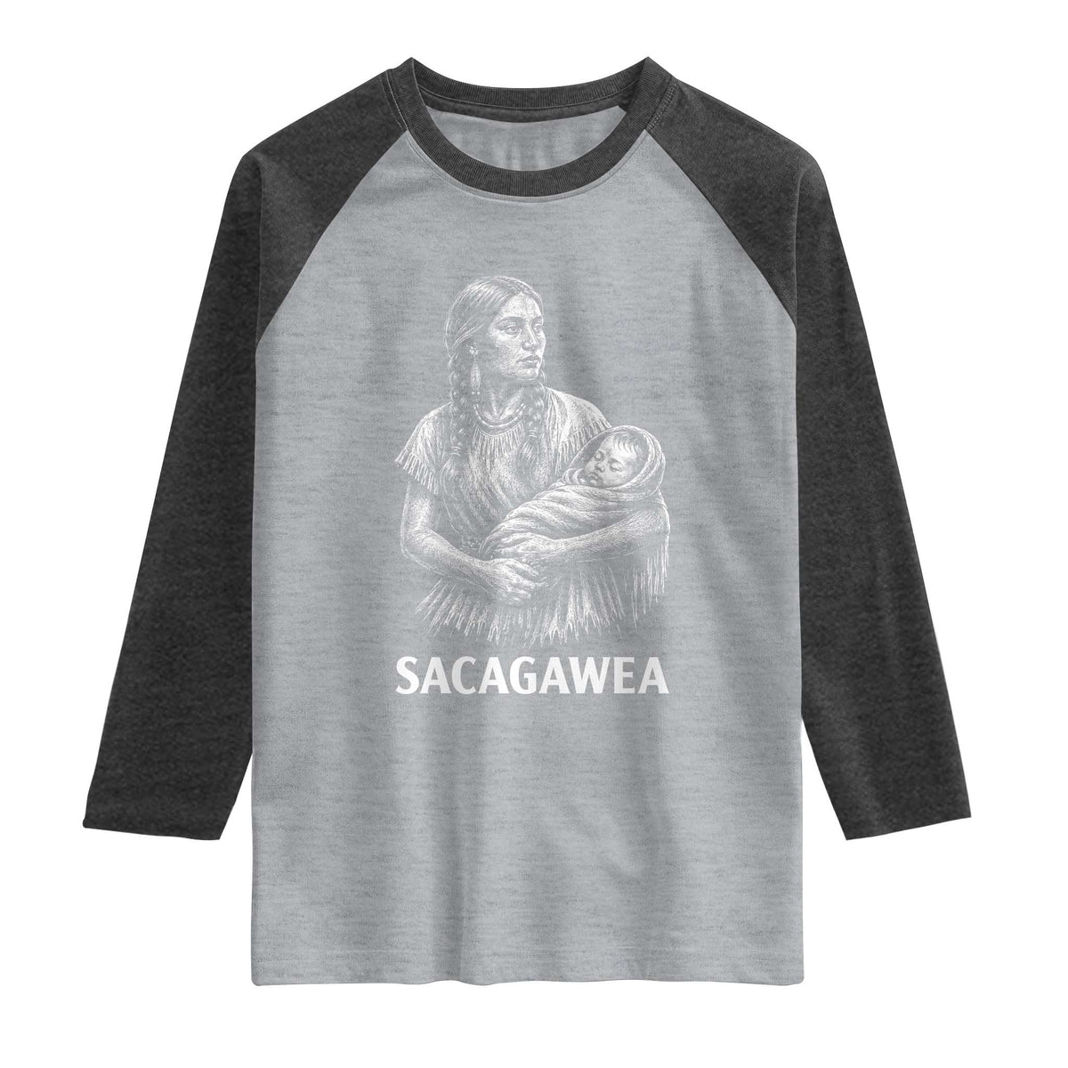 Sacagawea Raglan Shirt Native American Womens History Month Graphic