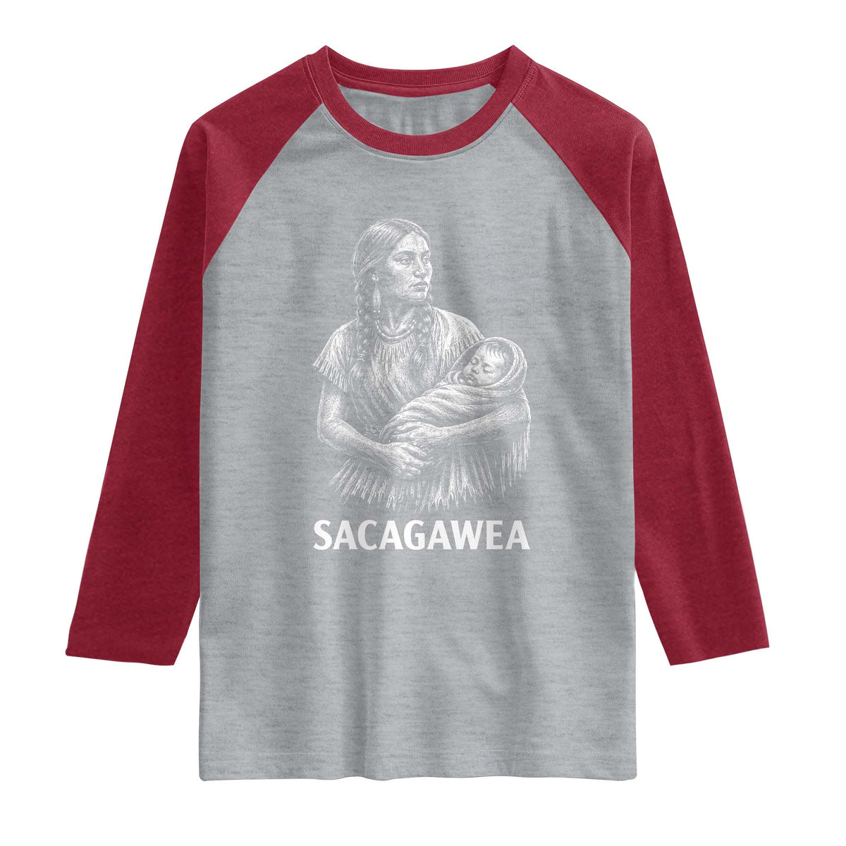 Sacagawea Raglan Shirt Native American Womens History Month Graphic