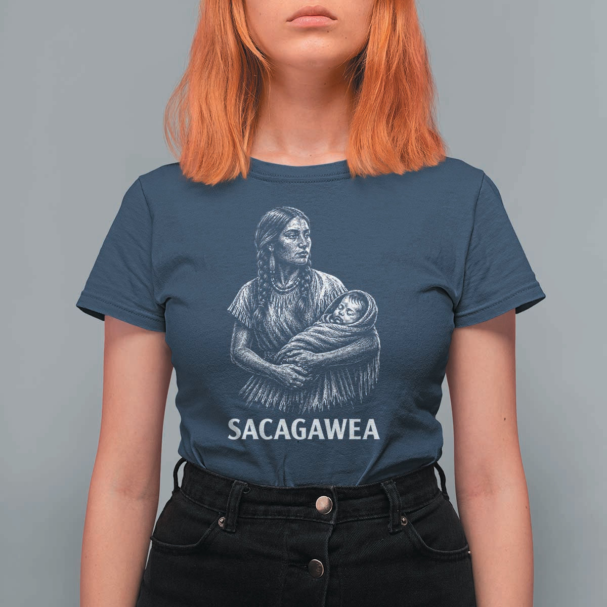 Sacagawea T Shirt For Women Native American Womens History Month Graphic