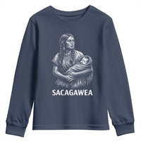 Sacagawea Youth Sweatshirt Native American Womens History Month Graphic