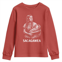 Sacagawea Youth Sweatshirt Native American Womens History Month Graphic