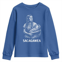 Sacagawea Youth Sweatshirt Native American Womens History Month Graphic