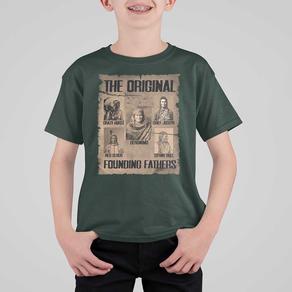 The Original Founding Fathers T Shirt For Kid Native American Indigenous Leaders Graphic