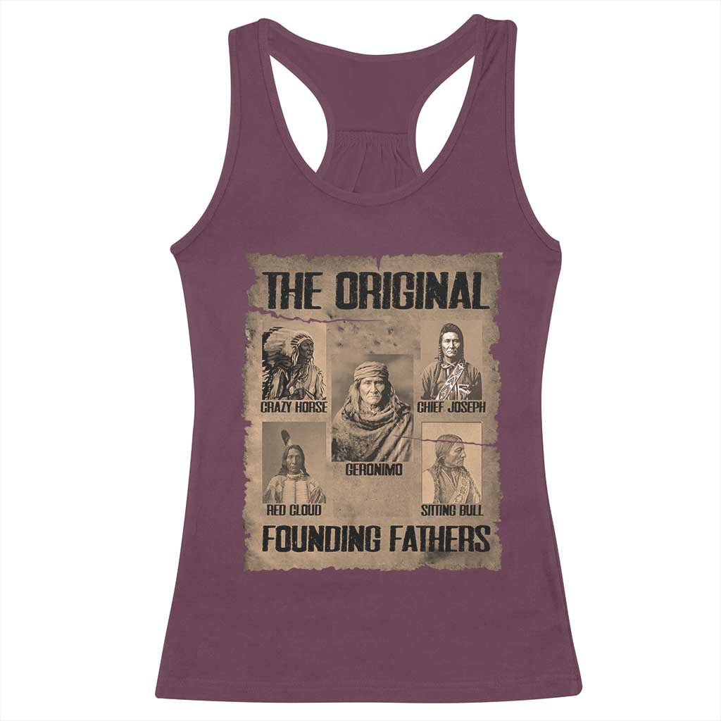 The Original Founding Fathers Racerback Tank Top Native American Indigenous Leaders Graphic