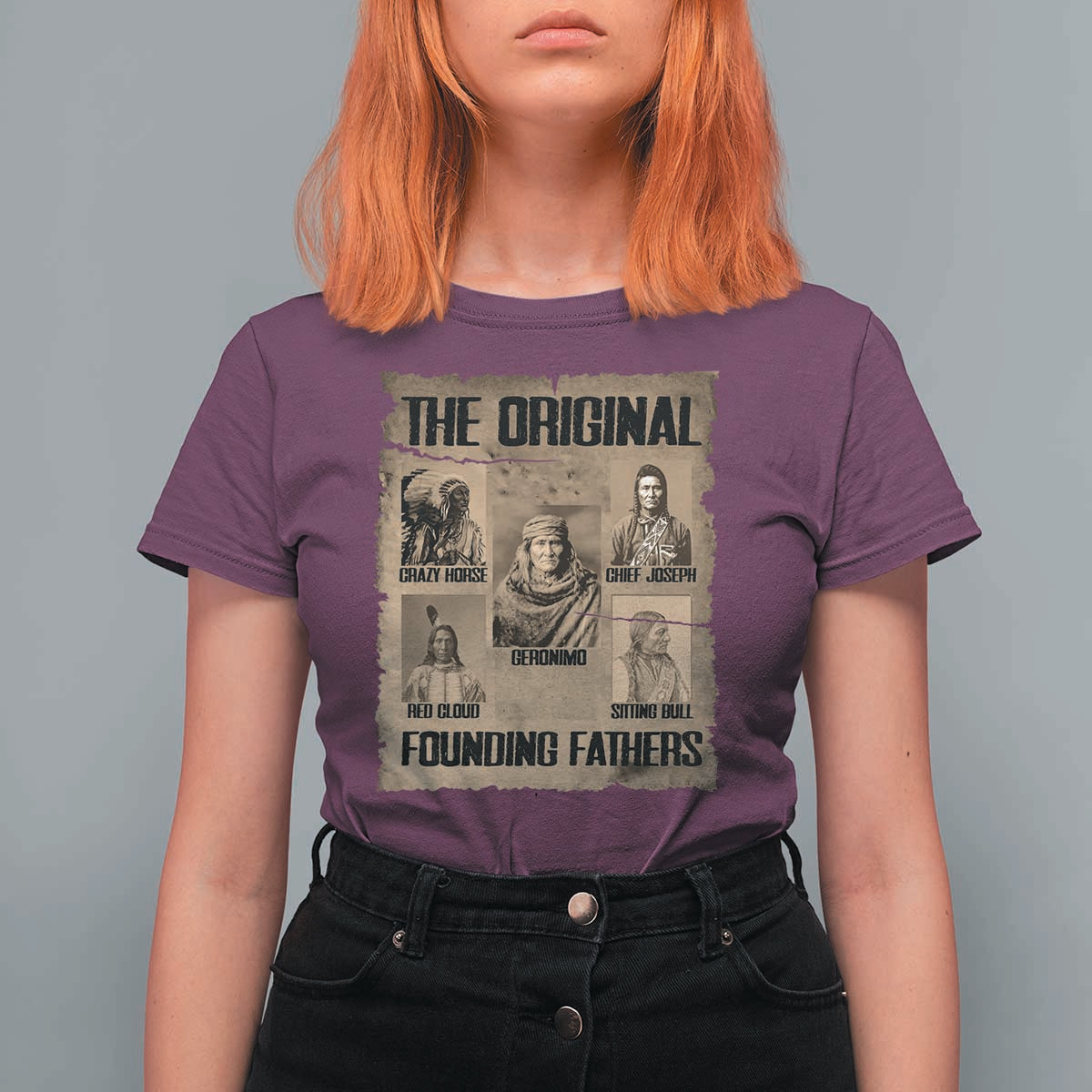 The Original Founding Fathers T Shirt For Women Native American Indigenous Leaders Graphic