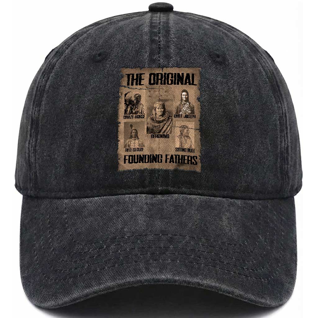 The Original Founding Fathers Washed Cotton Baseball Cap Native American Indigenous Leaders Graphic