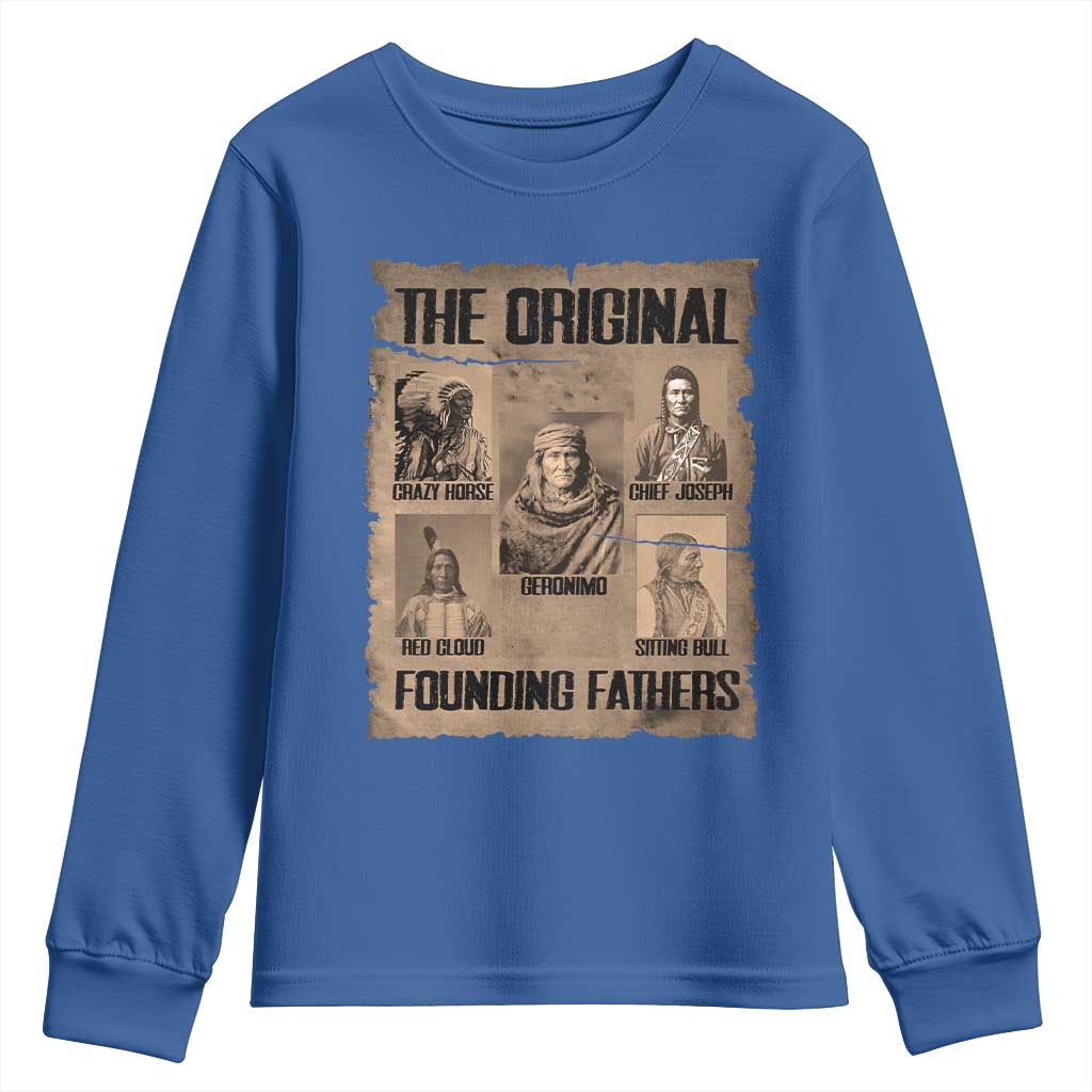 The Original Founding Fathers Youth Sweatshirt Native American Indigenous Leaders Graphic