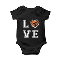 Love Basketball Baby Onesie Cracked Ball Graphic For Sport Lover - Wonder Print Shop