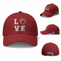 Love Basketball Baseball Cap Cracked Ball Graphic For Sport Lover