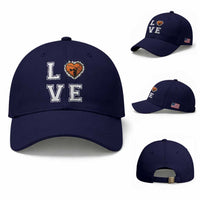 Love Basketball Baseball Cap Cracked Ball Graphic For Sport Lover