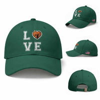Love Basketball Baseball Cap Cracked Ball Graphic For Sport Lover